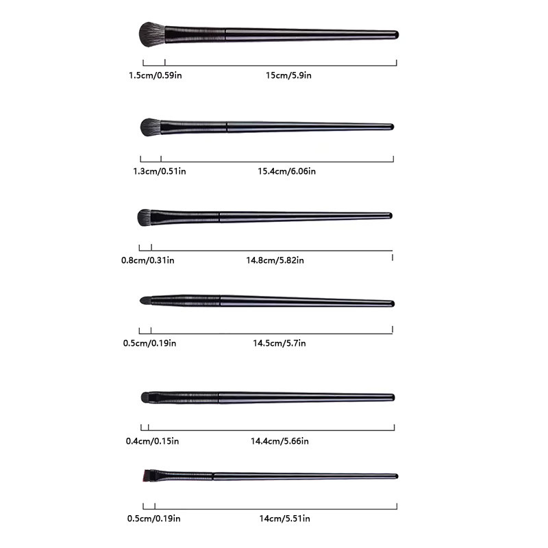 KuZHEN Augen-Make-up-Pinsel-Set, 6-teilig, Damen - Bild 3