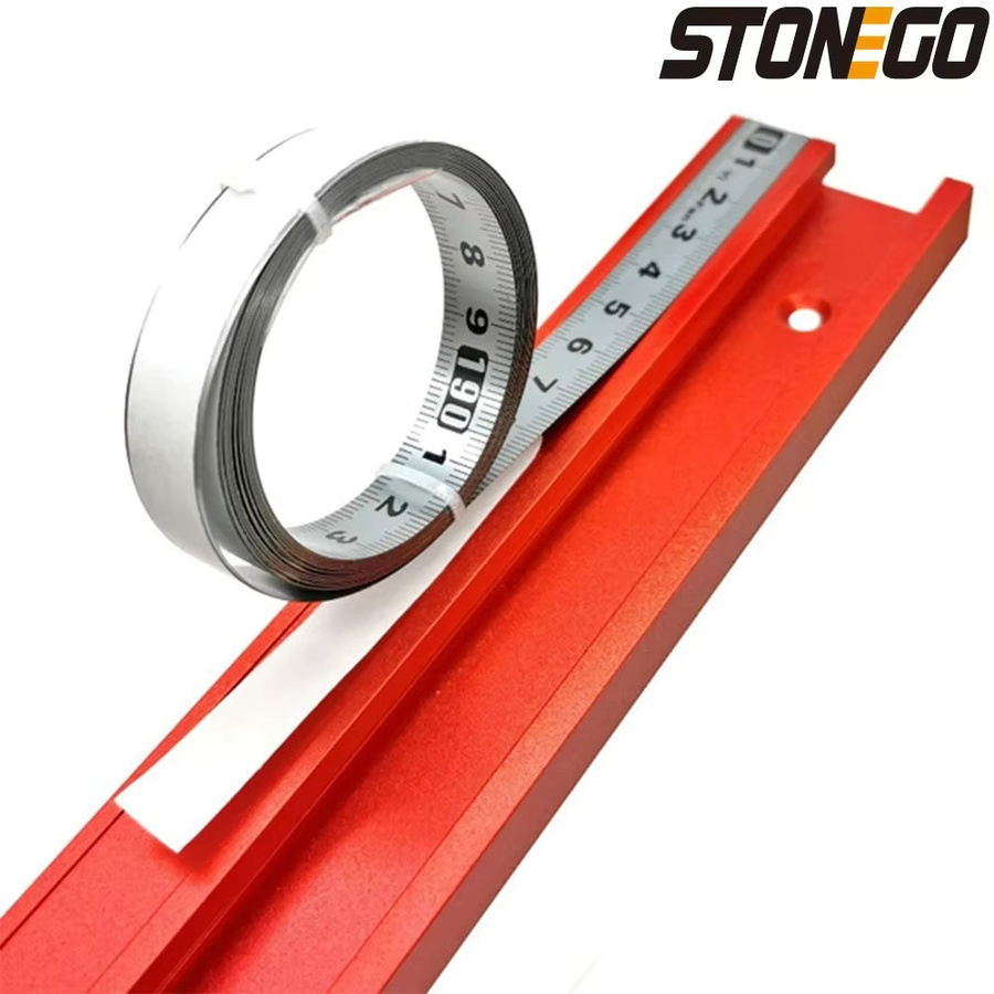 Selbstklebendes Lineal aus Edelstahl von STONEGO in Silber, 50 cm - Bild 2