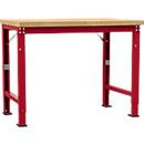 Manuflex Werkbank Profi Spezial mit Multiplex-Tischplatte, Farbe: Rubinrot, B/T/H: 125 x 70 x 104 cm - Bild 2