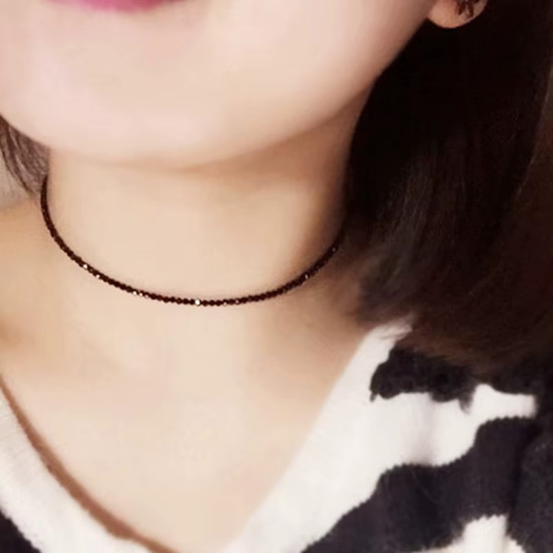 SUMENG Halskette, schwarze Perlen, Choker, Damen - Bild 4