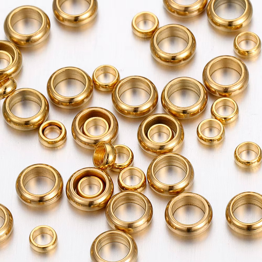YUTOPIE Spacer Beads, Gold Color, Edelstahl, 50 Stück - Bild 3
