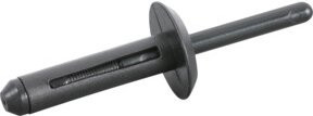 KS Tools Ersatznieten Schwarz, 10er Pack, Durchmesser: 6,3 mm, Länge: 25,2 mm - Bild 1