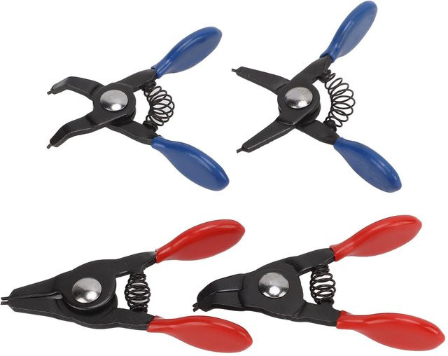 4-teiliges Mini Sprengringzangenset von Koogeelife aus Metall in Schwarz für interne und externe Sicherungsringe - Bild 1