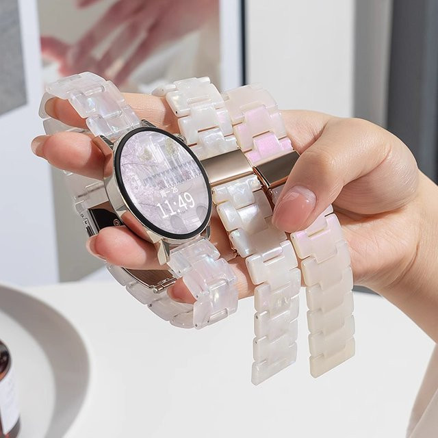 NEY Uhrenarmband Kunststoff, Weiß, Transparentes Gliederarmband - Bild 1