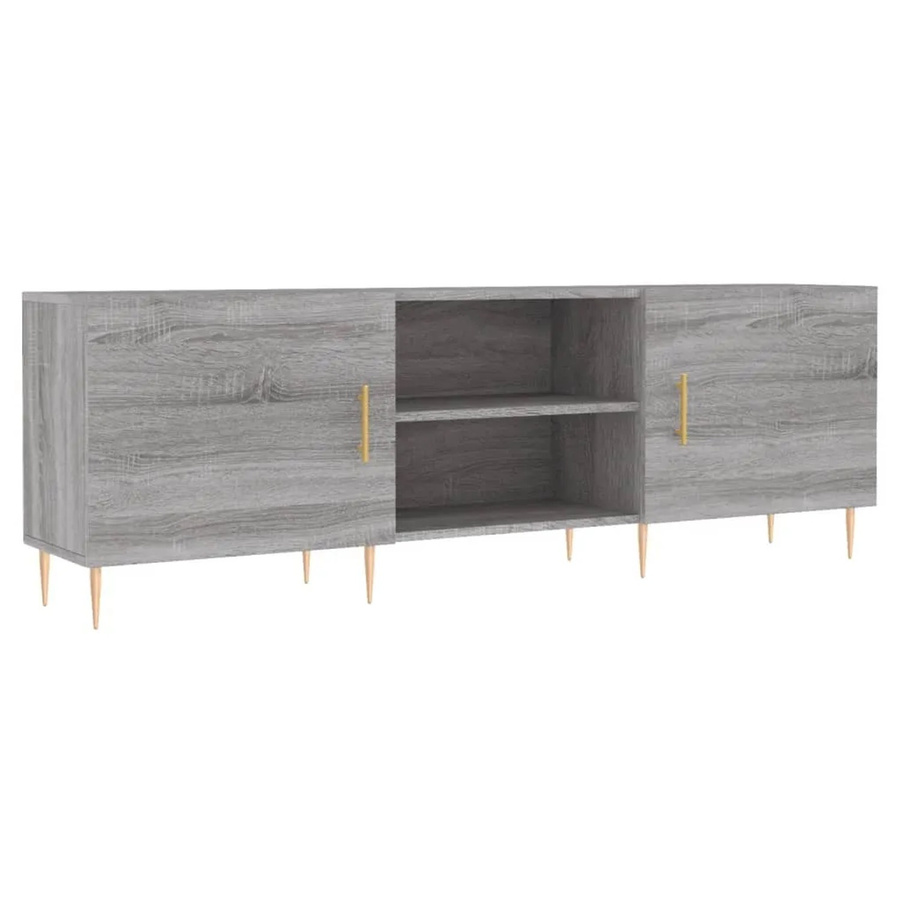vidaXL TV-Schrank Grau Sonoma aus Holzwerkstoff und Eisen B/T/H: 150 x 30 x 50 cm - Bild 2
