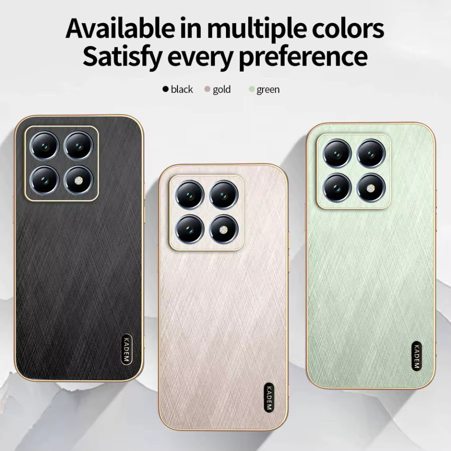 Goldene Lederhülle für Xiaomi Poco X7 X6 F6 M6 Pro C75 C61 5G mit Stoßschutz und Vollschutz-Abdeckung - Bild 2