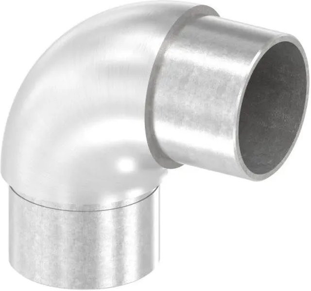 FeNau Rohrbogen 90 Grad Eng aus V2A Edelstahl in Silber für Rohr Ø 42,4 x 2,0 mm zum Stecken - Bild 1