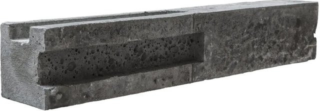 Beckers Betonzaun Eckpfosten doppelseitig in Betongrau, Höhe: 210 cm - Bild 1
