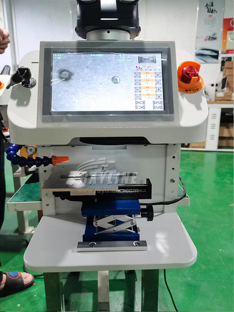 LASER MACHIN Schmuck-Laserschweißmaschine mit CCD-Mikroskop und Ringdrehachse für Gold, Silber und Dental-Anwendungen in Weiß - Bild 1