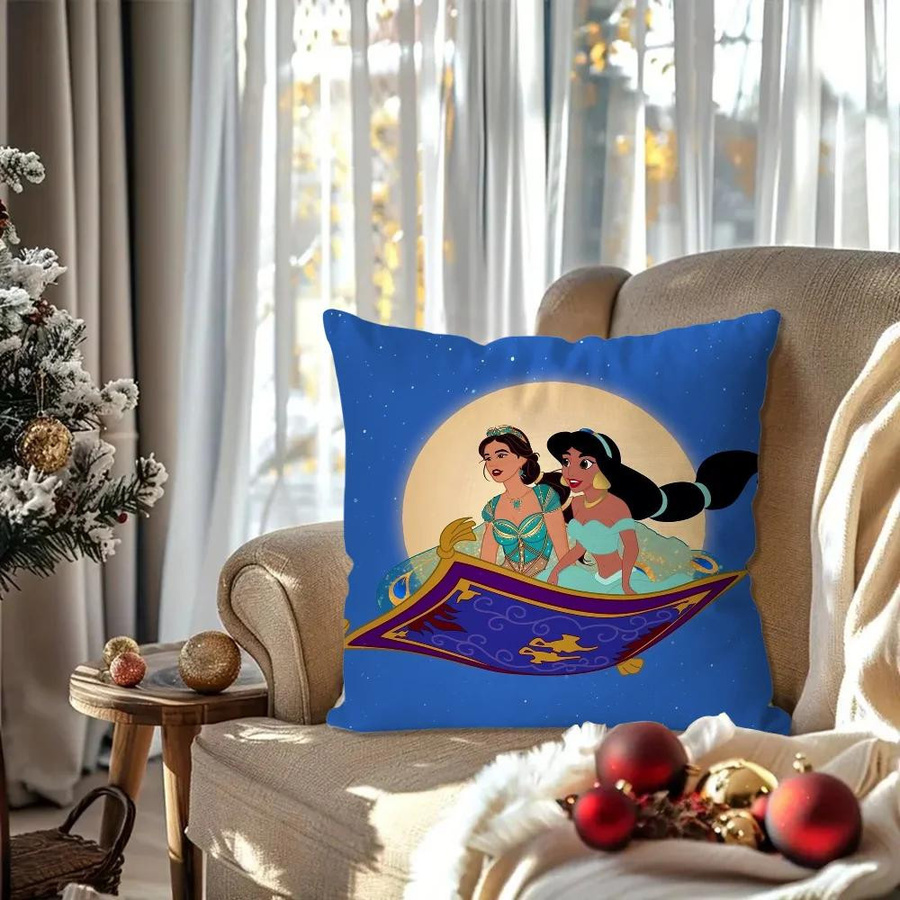 GUOYU HOMEDECOR Kissenbezug Aladdin Animiertes Märchen Quadratisch für Sofa und Wohnzimmer B/T/H: 40 x 40 cm - Bild 1