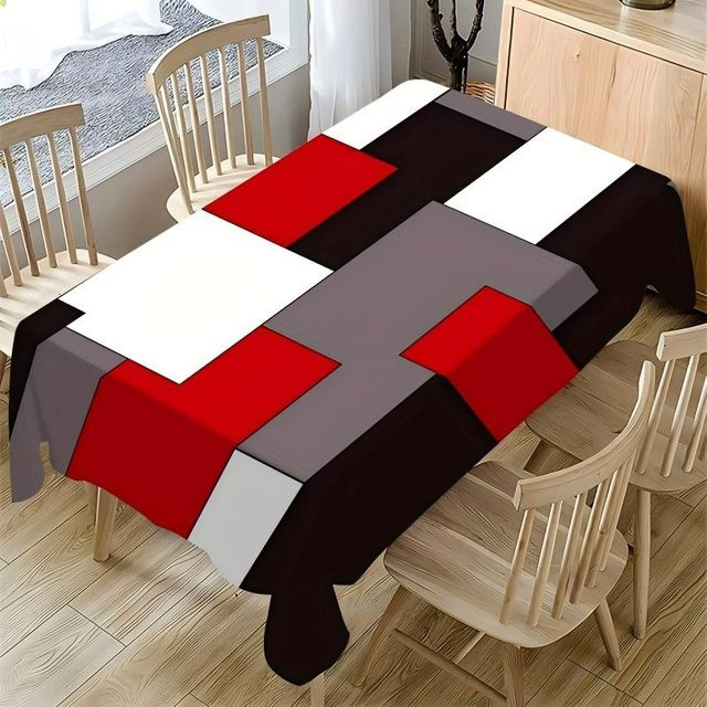 JMG Household Supplies Tischdecke mit geometrischem Muster, rechteckig, Polyester, Mehrfarbig, B/T/H: 145 x 200 cm - Bild 1