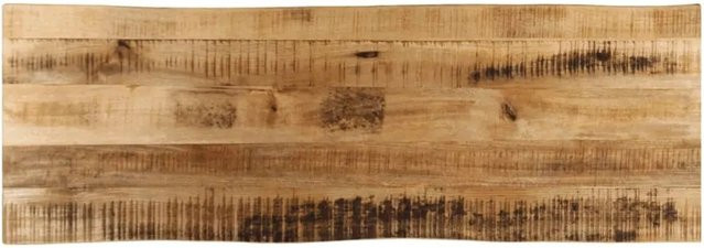 vidaXL Tischplatte aus Mango Massivholz mit Baumkante, Braun, B/T/H: 120 x 40 x 3,8 cm - Bild 1