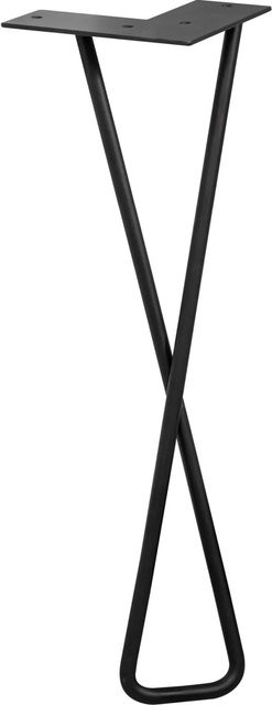 Wagner Möbelbein Hairpin Twist aus Stahl, Höhe: 40 cm, Schwarz Matt - Bild 1