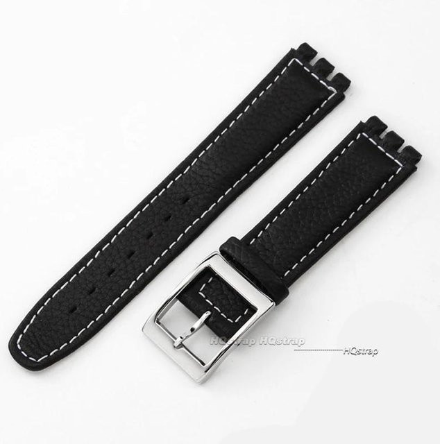 HQstrap Uhrenarmband Leder, 17 mm, Schwarz, Unisex - Bild 1
