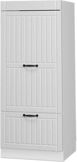 Vicco Mikrowellenschrank Fame-Line Küchenregal in Weiß im Landhausstil, Breite: 60 cm, Höhe: 153,6 cm, Tiefe: 58 cm - Bild 1