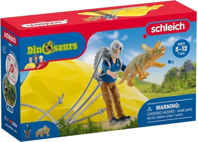 Schleich Dino Fallschirmrettung, Dinosaurier, ab 3 Jahre - Bild 1