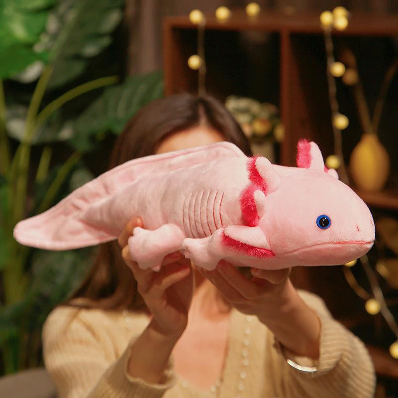Axolotl Salamander Plüschtier Buntes Newt-Plüschtier 45 cm - Bild 1