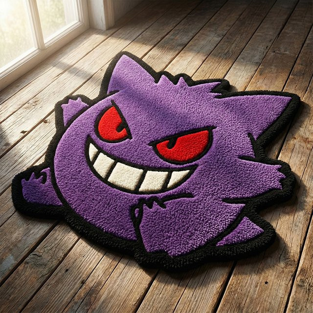 Bandai Kawaii Gengar Teppich in Lila für dein Schlafzimmer oder Gaming-Zimmer - Bild 1