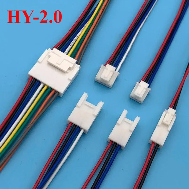 10 Stück HY2.0 Luftanschluss-Steckverbinder Set mit 26AWG Crimp-Kabelanschluss Männlich-Weiblich Stecker-Buchse-Gehäuse in verschiedenen Polzahlen - Bild 1