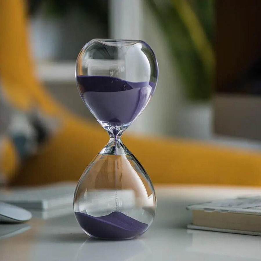 Sanduhr aus Borosilikatglas in Schwarz von funengresoure mit 5 Minuten Laufzeit für deine Dekoration - Bild 3