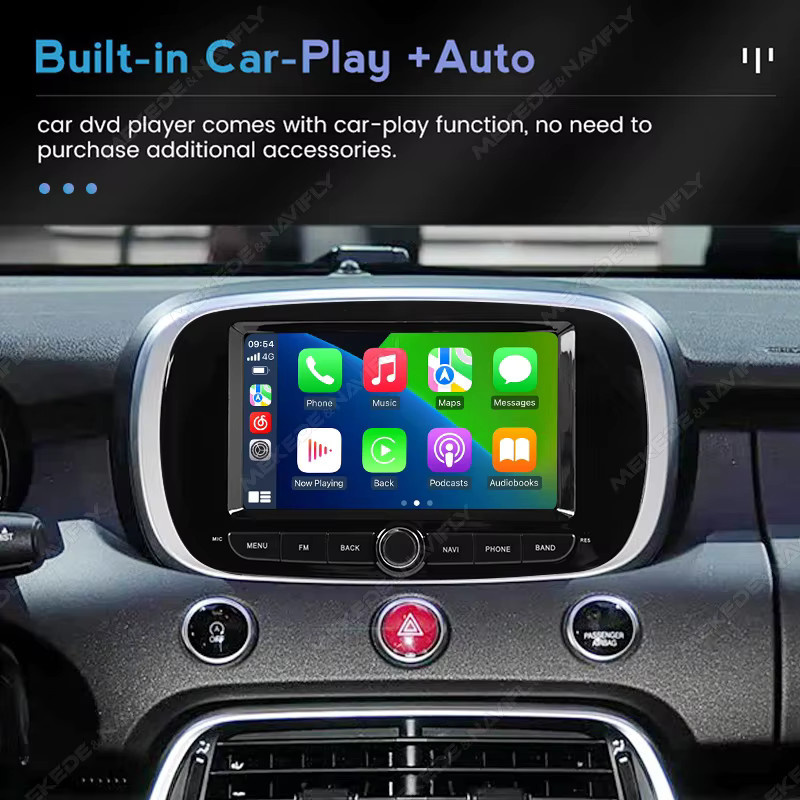 NAVIFANS Android 15 Multimedia Player für Fiat 500x (2014-2020) mit Carplay, Android Auto, WIFI und GPS Navigation in Schwarz - Bild 3