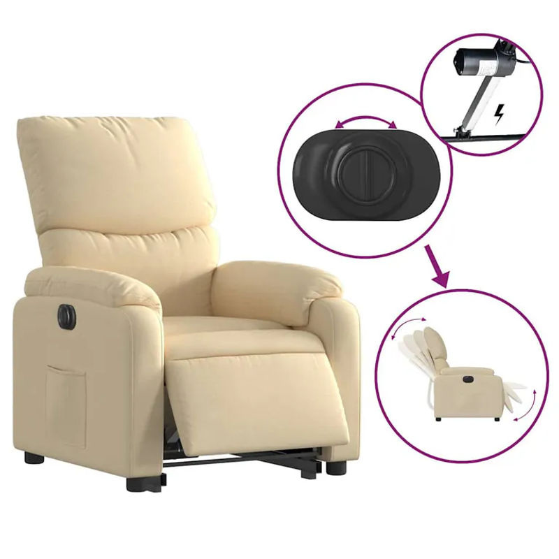 Vidaxl Elektrischer Massagesessel und Aufstehsessel in Beige - Bild 3