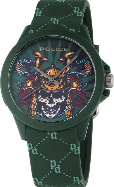 Police Analoguhr, Quarz, Edelstahl, 40 mm, Silikon, Unisex - Bild 1