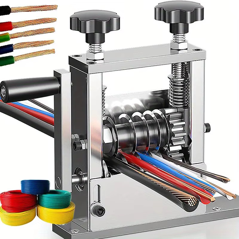 Manuelle Drahtabisoliermaschine in Silber mit 6 Kanälen und 5 Klingen für Kupferdraht von 0,12 bis 0,67 Zoll zur Nutzung mit Bohrmaschinen - Bild 5