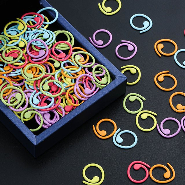 Bunter Metall-Markierungsring als DIY-Webwerkzeug und Positionierungsring für Erwachsene, 30 Stück - Bild 1