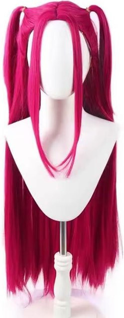 Kpop Dämonenjäger Rollenspiel Perücke, Kinderversion, Lila Schwarz Rot Rosa / Pink - Bild 1