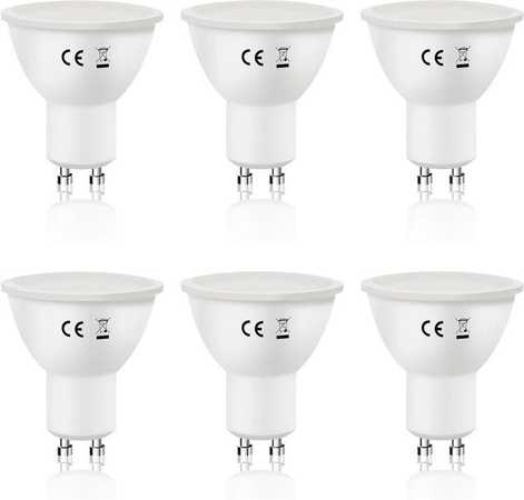 NETTLIFE LED Leuchtmittel GU10 aus Glas in Weiß, 6er-Set
