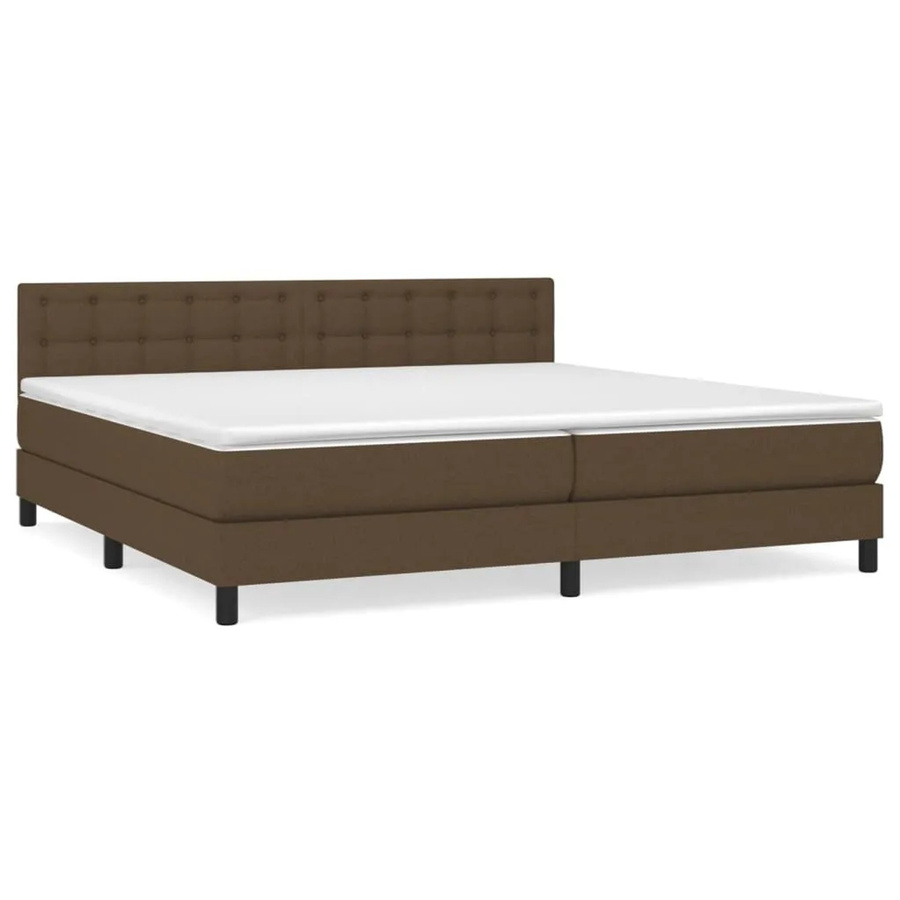 vidaXL Boxspringbett mit Matratze Hybrid-Konstruktion mit Taschenfederkern in Braun B/T: 200 x 200 cm - Bild 2