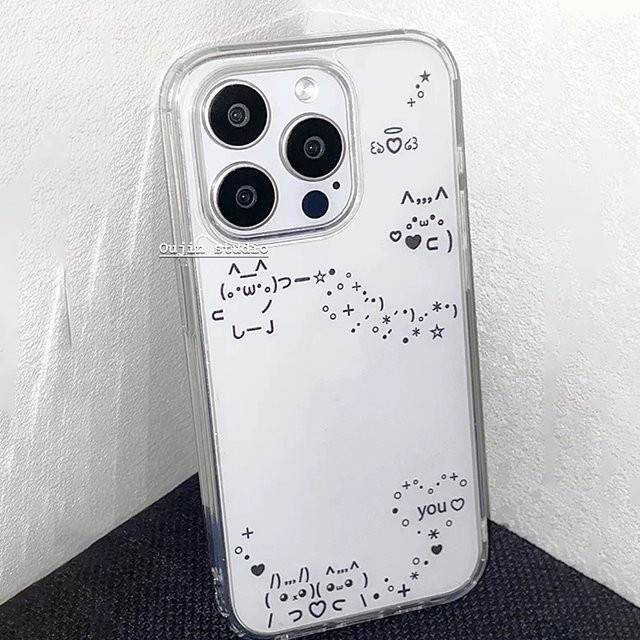 Transparentes Handycase mit koreanischem Linienmuster im Y2K-Stil für Xiaomi Redmi Note Serie (kompatibel mit 5G Modellen) - Bild 1