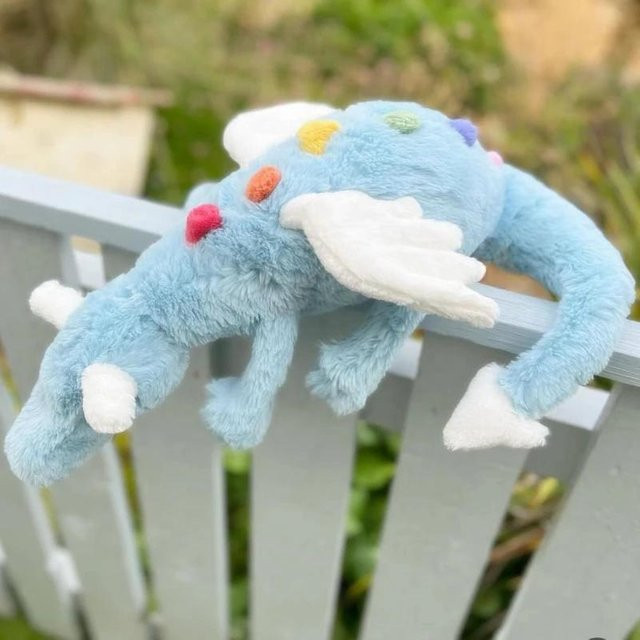 BC Pet Supplies Cartoon Flying Dragon Plüschtier, blau, 60cm, ab 14 Jahren - Bild 1