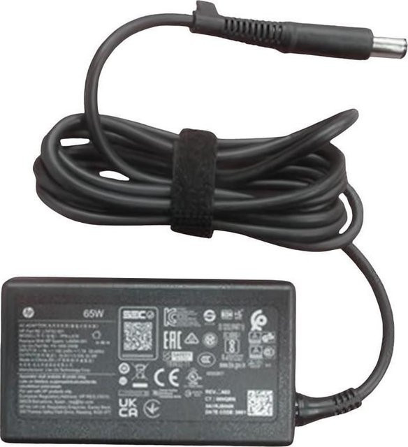 HP 65W AC Adapter nPFC Smart 3P mit 7,4mm Barrel-Stecker in Schwarz (L40094-001BU) - Bild 1