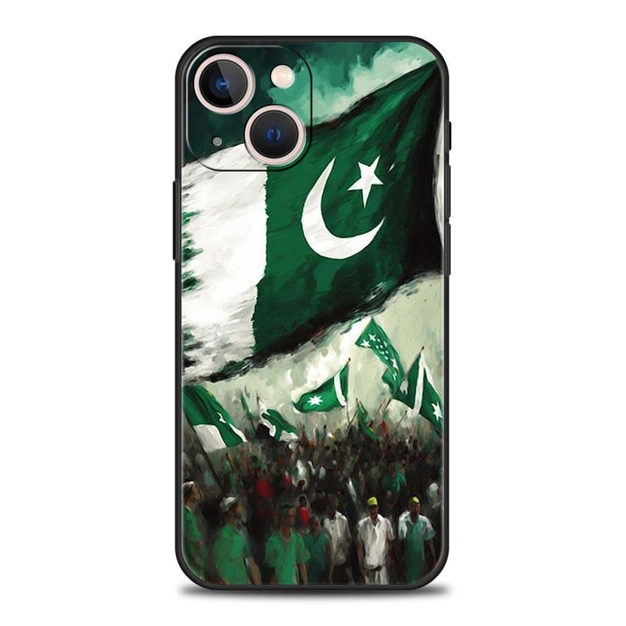 Stoßfeste TPU Handyhülle mit Pakistan Flagge für Apple iPhone Modelle (iPhone 16, 15, 14, 13, 12, 11, Pro, Max, XR, X, SE, XS, 7, 8 Plus) in Multicolour - Bild 1