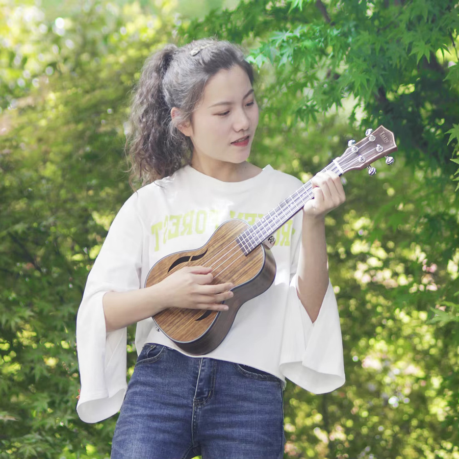 IRIN Walnuss-Ukulele, 4-Saiten-Gitarre, 23/26 Zoll, Musikinstrumente - Bild 3