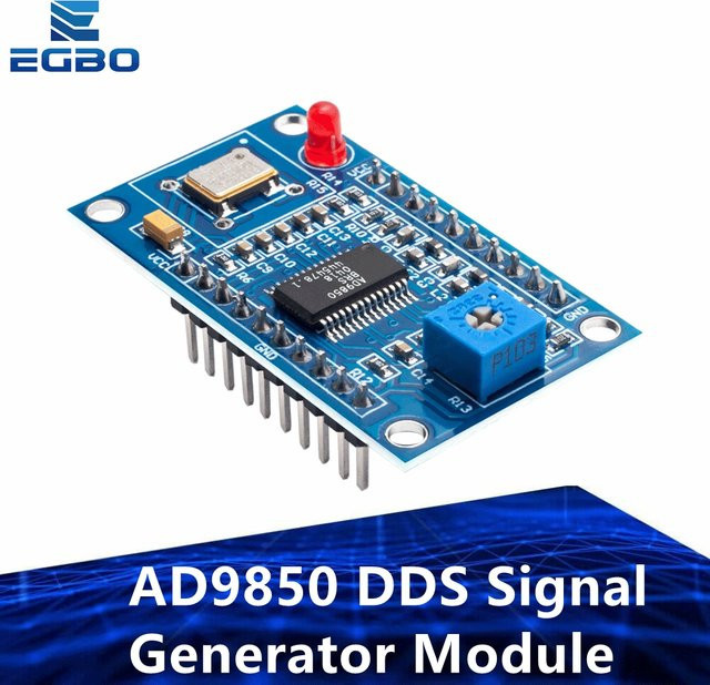 EGBO DDS-Signalgeneratormodul Entwicklungsplatine mit AD9850 für 0–70 MHz und 0–40 MHz, 2 Sinuswellen und 2 Rechteckwellen, Blau - Bild 1