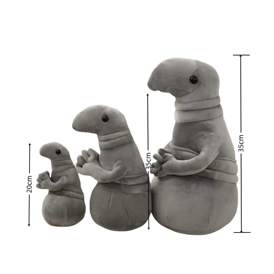 SIRENXI Alien-Weichkissen, Plüsch / Textil, Grau, Weltraum - Bild 3