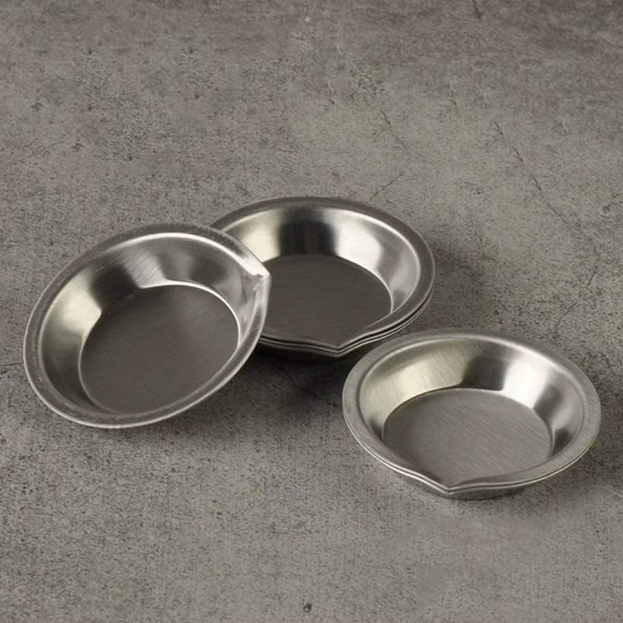 Edelstahl Farbpaletten-Set aus Metall, Runde Mischschalen für Künstler in Silber - Bild 4