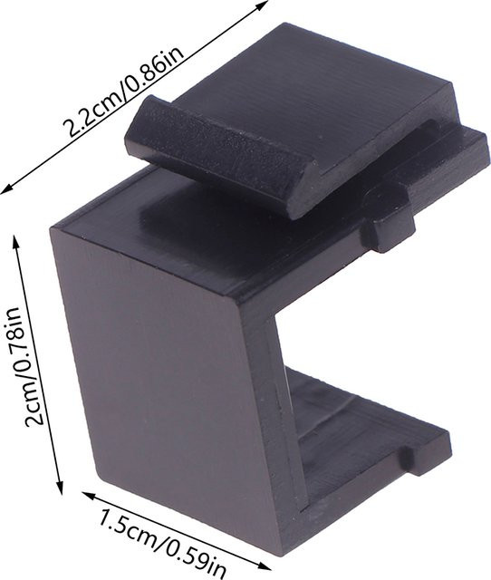 ZoeRax 10 Stück RJ45 Keystone Jack Inserts für Ethernet LAN in Schwarz - Bild 1