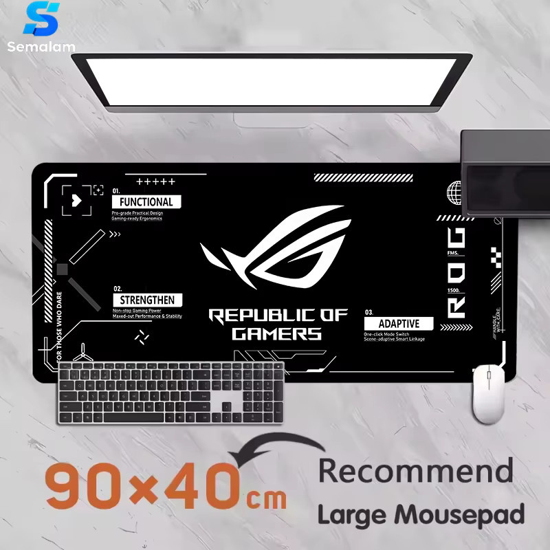 Asus ROG Gaming-Mauspad XXL Schreibtischunterlage in Schwarz und Grau - Bild 3