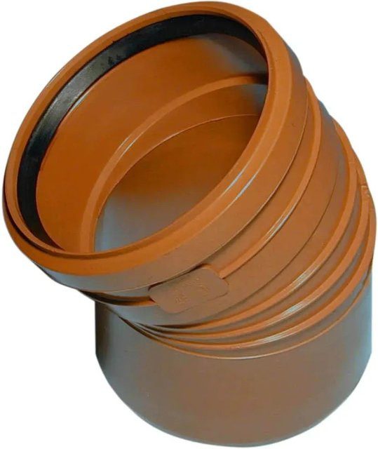 Marley Kanalgrundrohr-Bogen 30 Grad DN 125 in Orange - Bild 1