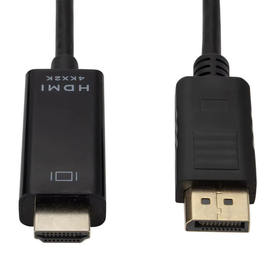 LccKaa DisplayPort zu HDMI Adapter mit 1,8 m Kabel, 4K x 2K Konverter in Schwarz für Desktop, Laptop, PC, TV und Monitor - Bild 5