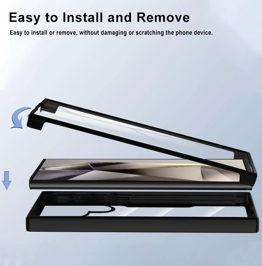 Samsung Handyhülle Anti Shock und Anti Fall 360 Grad Schutz Transparent für S25 S24 S23 Plus Ultra S23FE - Bild 2