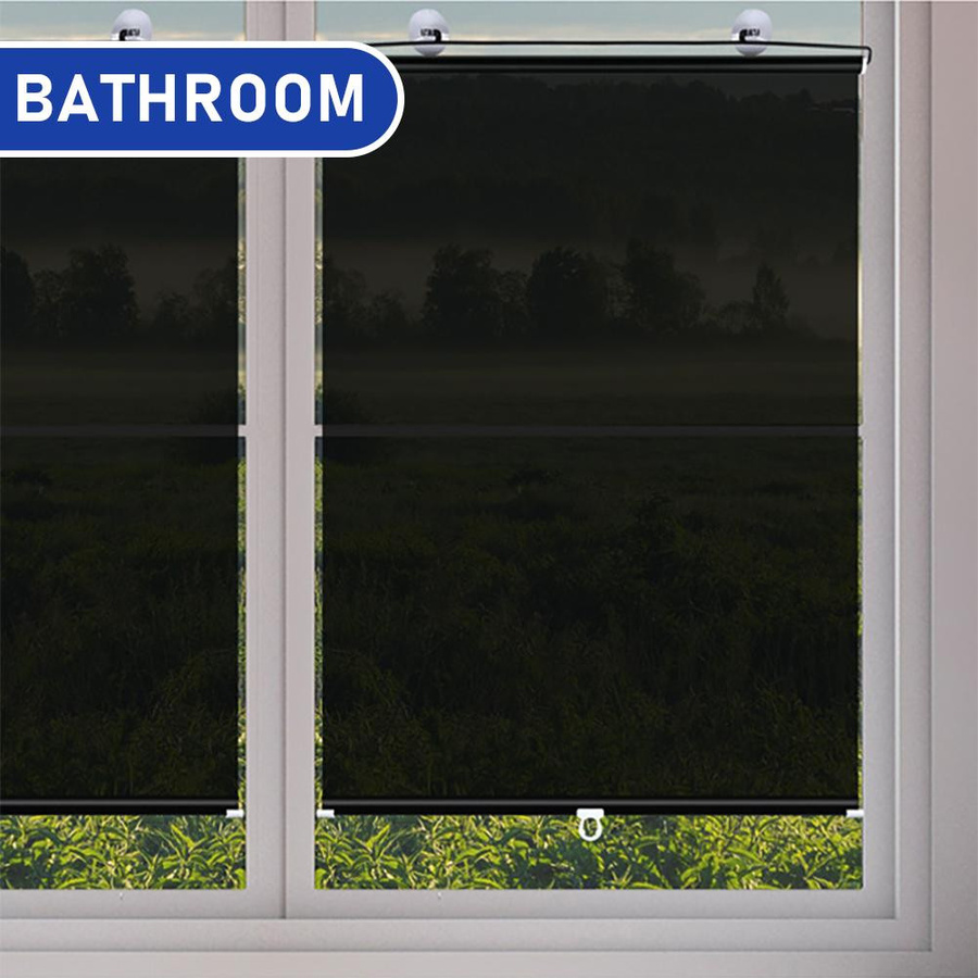 SURTOP Verdunkelungsrollo Schwarz mit Saugnäpfen, tragbare Fensterabdeckung aus PVC, B: 125 cm, H: 40 cm - Bild 4