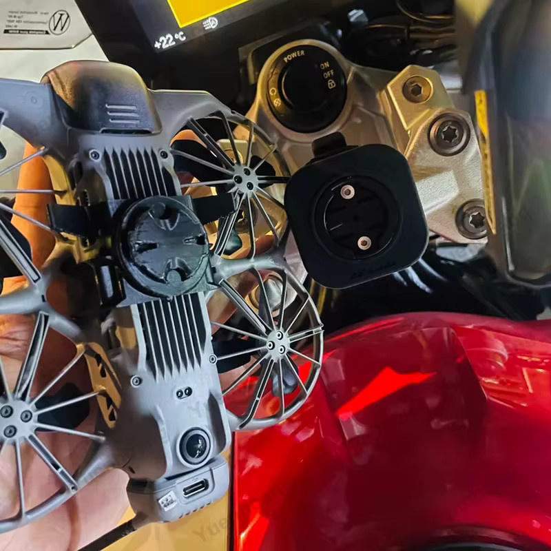 DJI Neo2 RC Drohne Fahrrad- und Motorrad-Halterungsadapter mit Schnellverschluss-Schnalle in Schwarz, kompatibel mit Garmin und Wahoo Computer-Befestigungsbasis - Bild 4