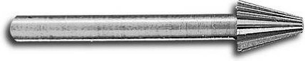 Donau Elektronik Frässtift Spitzbogen in Silber, Durchmesser: 6 mm, Schaftdurchmesser: 3 mm - Bild 1