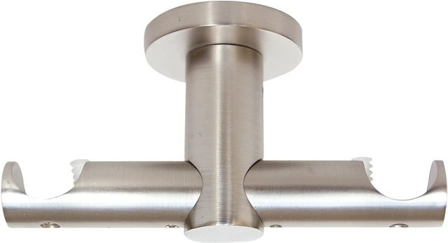 Mydeco Gardinenstange Urban zur Deckenmontage in Edelstahl-Optik, Farbe Silber, Durchmesser: 2 cm - Bild 1