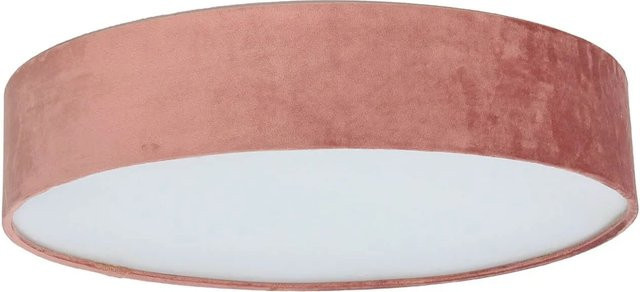 Licht-Erlebnisse Deckenleuchte Rund aus Samt in Rosa, Durchmesser: 50 cm, 3x E27 - Bild 1